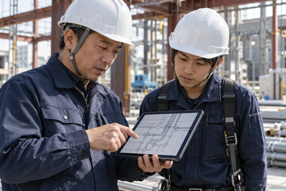 図面を確認する施工管理